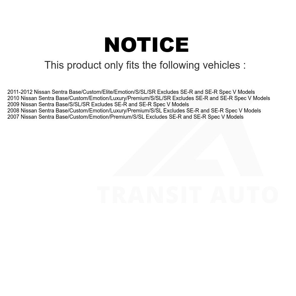 Front Left Suspension Strut Coil Spring Assembly 78A-11453 For Nissan Sentra Excludes SE-R Spec V Models