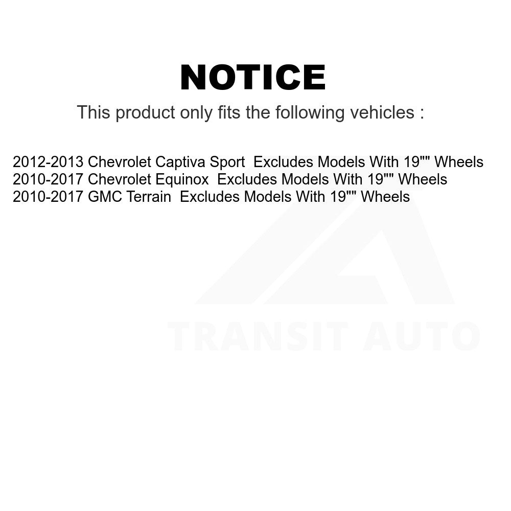 Front Left Suspension Strut Coil Spring Assembly 78A-11463 For Chevrolet Equinox GMC Terrain Captiva Sport Excludes Models With 19" Wheels