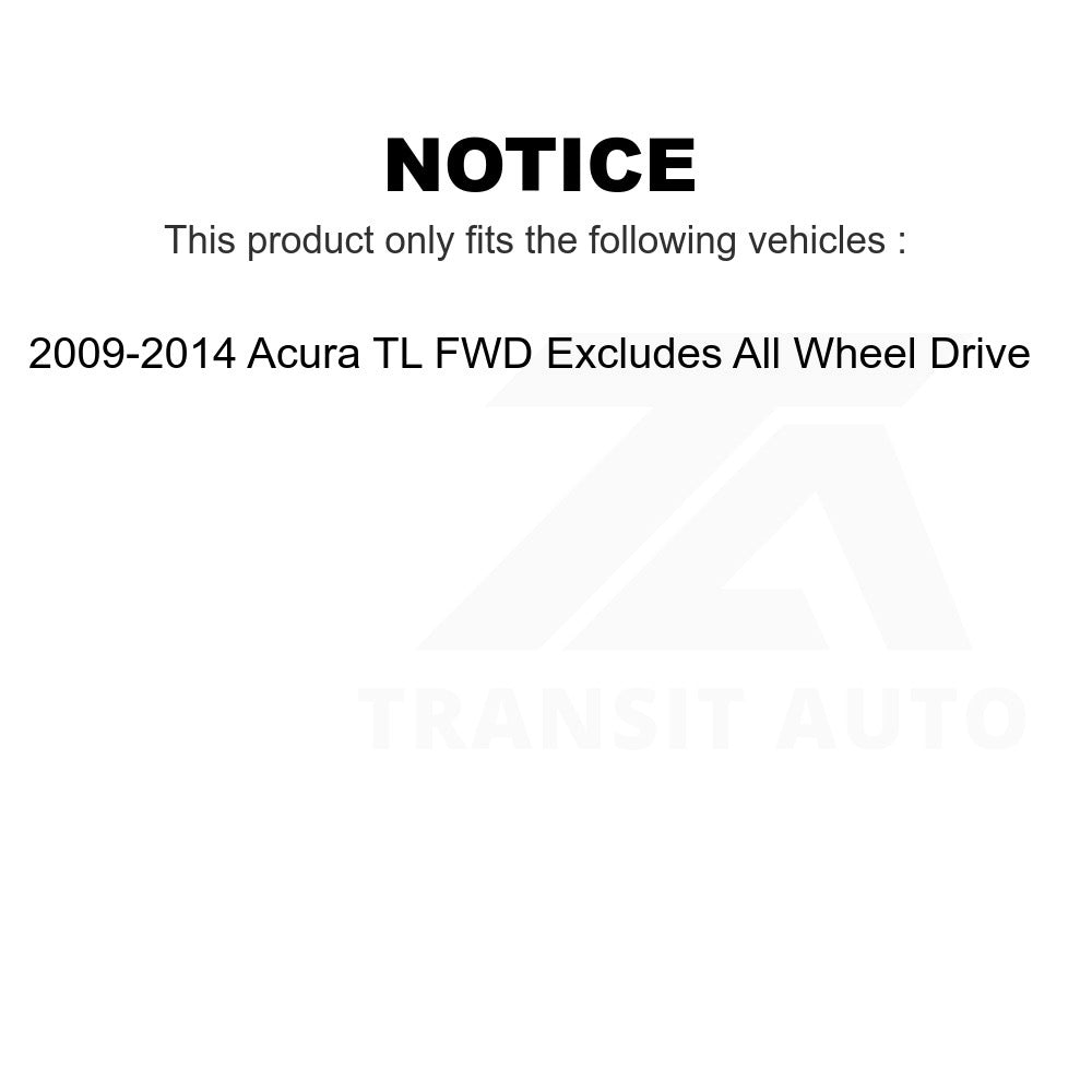 Front Left Suspension Strut Coil Spring Assembly 78A-11825 For 2009-2014 Acura TL FWD Excludes All Wheel Drive