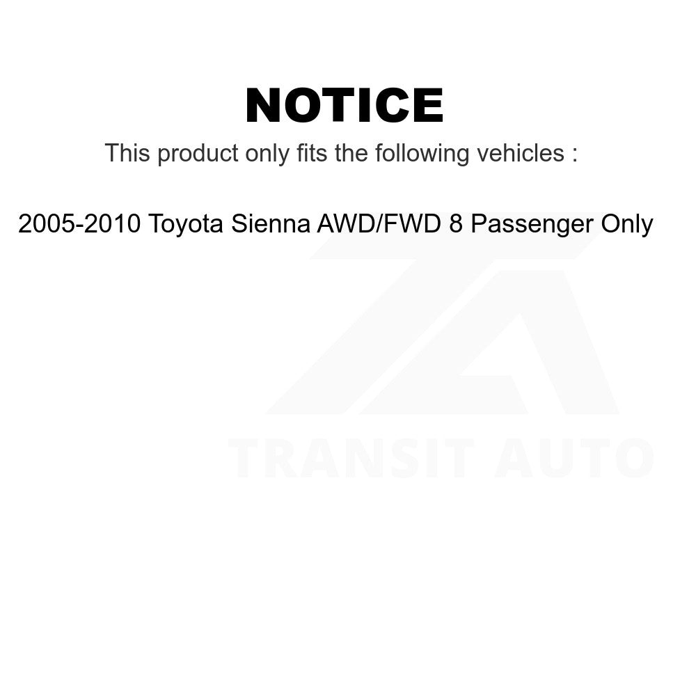 Front Left Suspension Strut Coil Spring Assembly 78A-11997 For 2005-2010 Toyota Sienna AWD FWD 8 Passenger Only