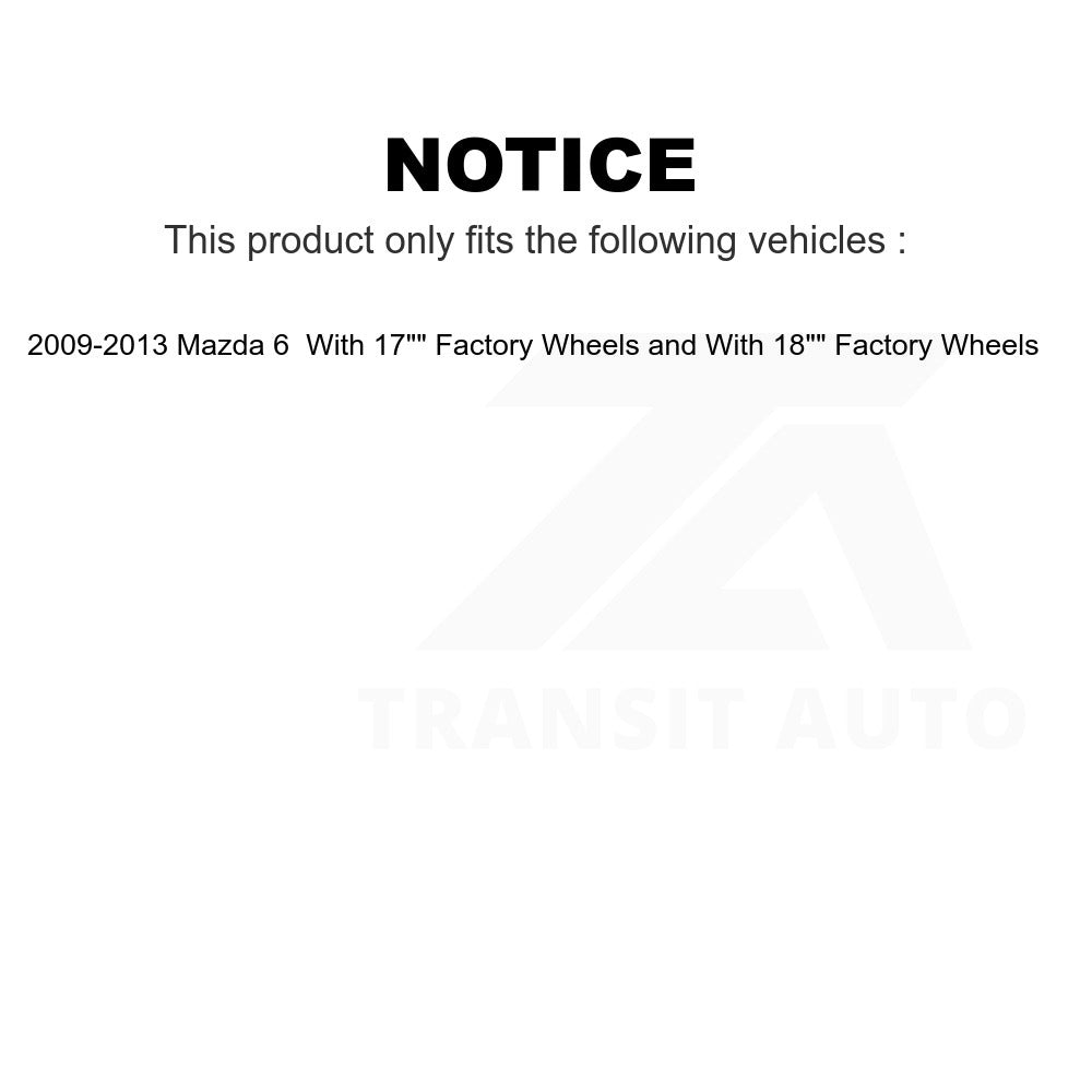 Front Left Upper Suspension Control Arm Ball Joint Assembly TOR-CK622913 For 2009-2013 Mazda 6 With 17" Factory Wheels 18"