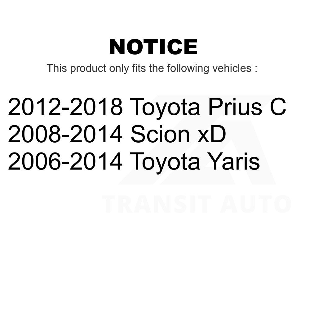 Front Lower Inner Rearward Suspension Control Arm Bushing TOR-K201351 For Toyota Yaris Prius C Scion xD