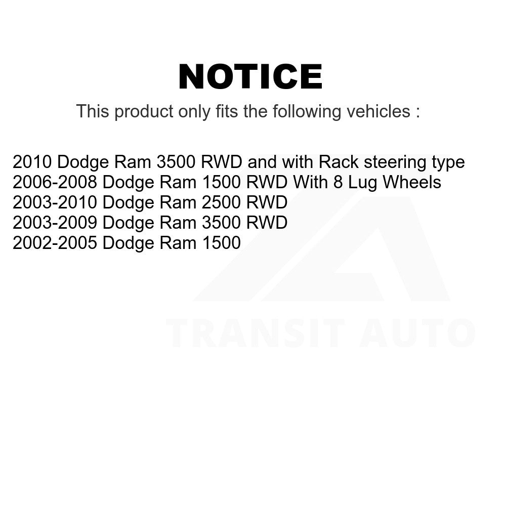 Front Outer Steering Tie Rod End 72-ES3538 For Dodge Ram 1500 2500 3500