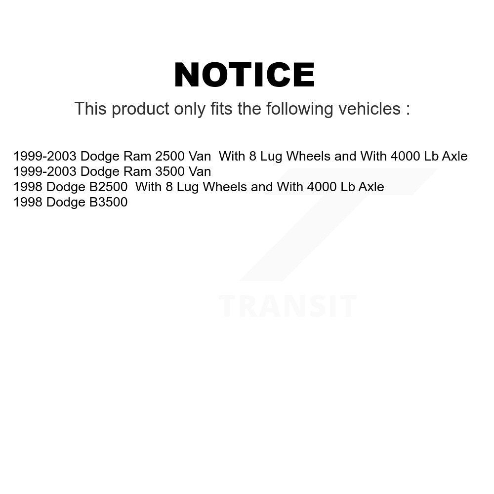 Front Outer Wheel Bearing And Race Pair For Dodge Ram 3500 Van 2500 B3500 B2500 K70-101096