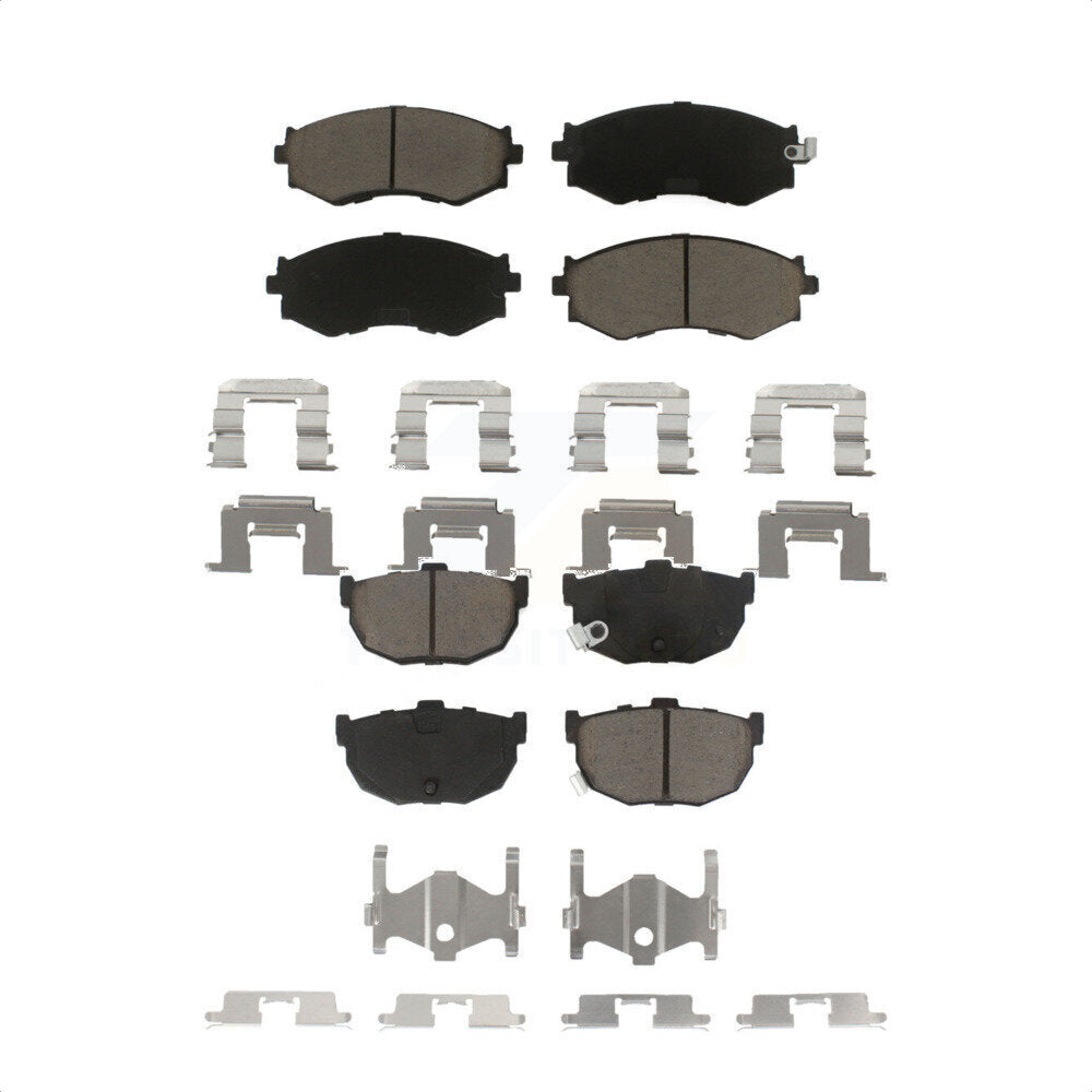 Front Rear Ceramic Brake Pads Kit For 1990-1992 Nissan Stanza Disc rear brakes KCX-100358
