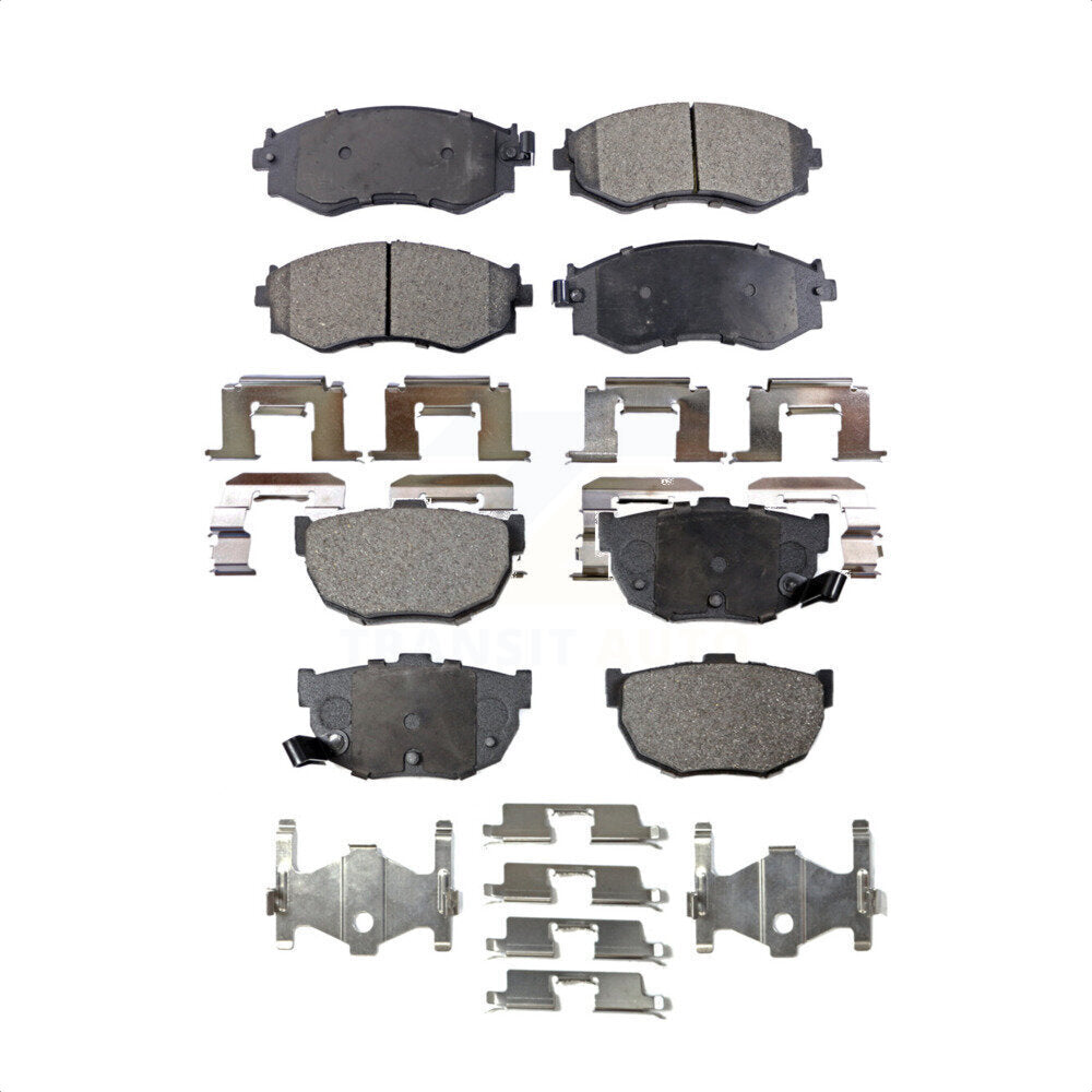 Front Rear Ceramic Brake Pads Kit For 1990-1992 Nissan Stanza Disc rear brakes KTC-100325