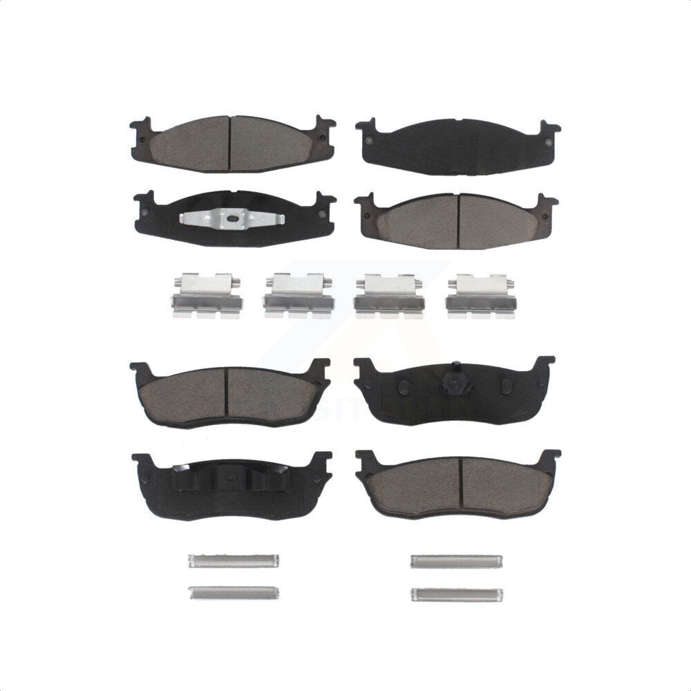 Front Rear Ceramic Brake Pads Kit For 1996 Ford F-150 KCX-100171