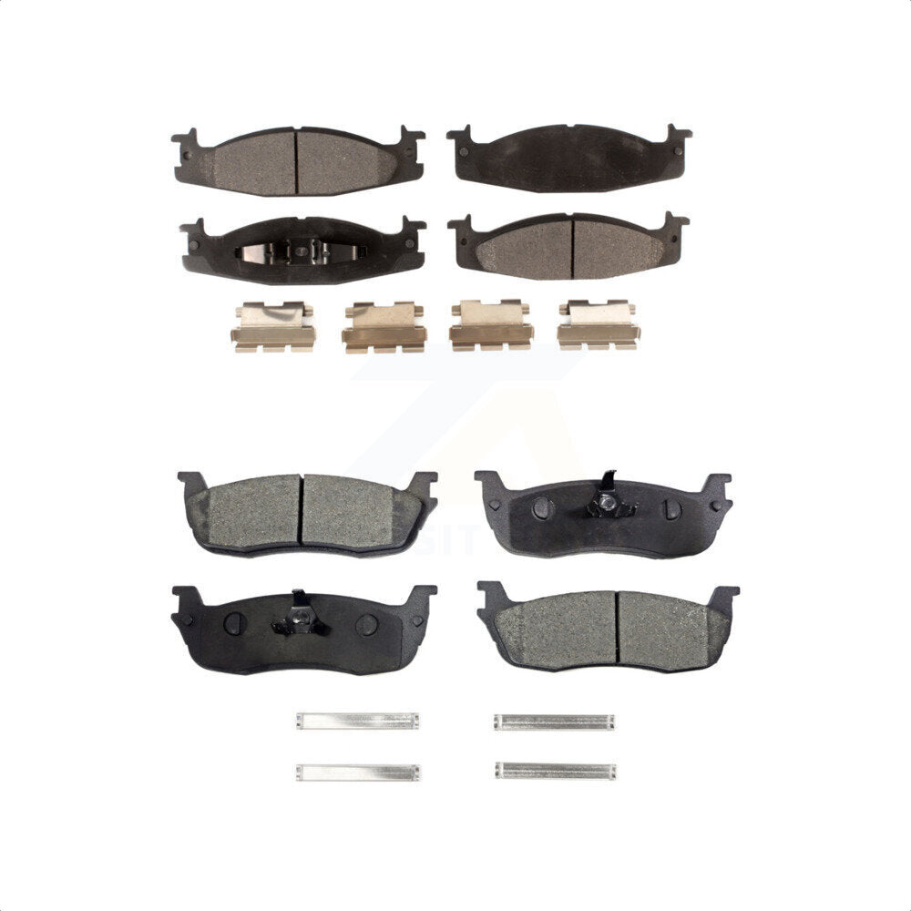 Front Rear Ceramic Brake Pads Kit For 1996 Ford F-150 KTC-100348