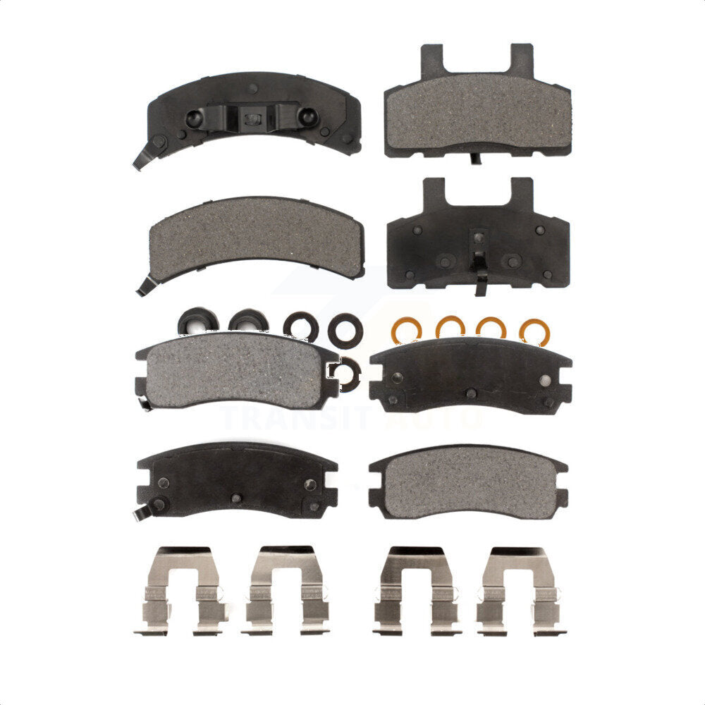 Front Rear Ceramic Brake Pads Kit For 1999 Cadillac DeVille Drum rear brakes KTC-100322