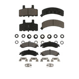 Front Rear Ceramic Brake Pads Kit For 2000 GMC Yukon Drum rear brakes With Dual Piston Caliper KCX-100261