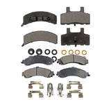 Front Rear Ceramic Brake Pads Kit For 2000 GMC Yukon Drum rear brakes With Dual Piston Caliper KTC-100324