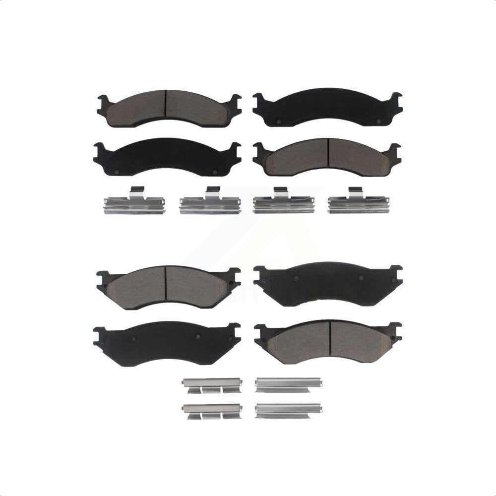 Front Rear Ceramic Brake Pads Kit For 2001-2002 Dodge Ram 2500 3500 KCX-100259