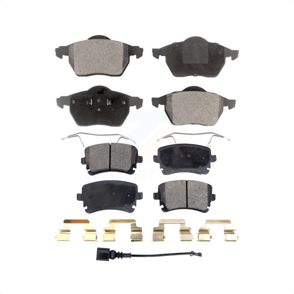 Front Rear Ceramic Brake Pads Kit For 2003-2004 Audi RS6 With 312mm Diameter Rotor KTC-100418