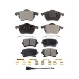 Front Rear Ceramic Brake Pads Kit For 2003-2004 Audi RS6 With 312mm Diameter Rotor KTC-100418