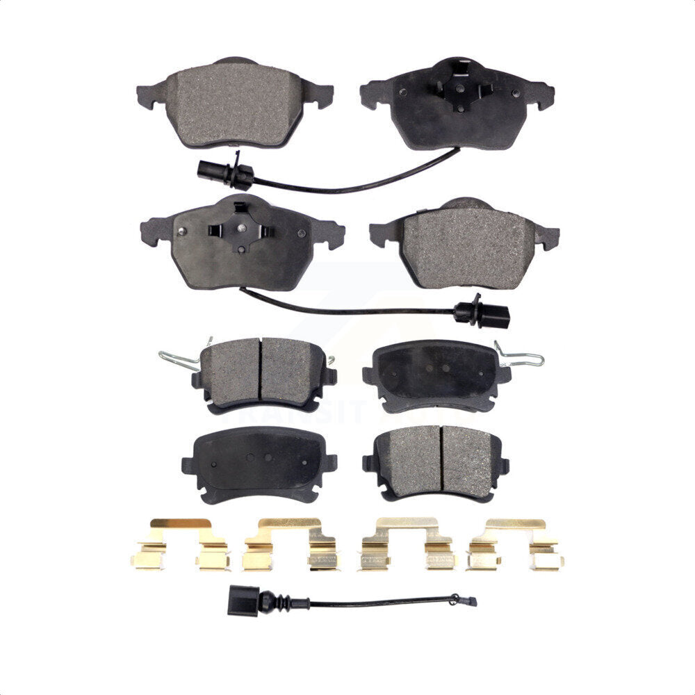 Front Rear Ceramic Brake Pads Kit For 2003-2004 Audi RS6 With 312mm Diameter Rotor KTC-100422