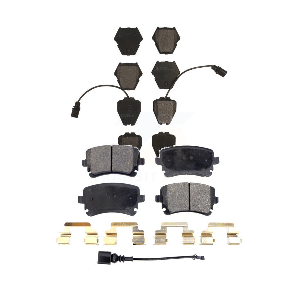 Front Rear Ceramic Brake Pads Kit For 2003-2004 Audi RS6 With 321mm Diameter Rotor KTC-100465