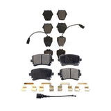 Front Rear Ceramic Brake Pads Kit For 2003-2004 Audi RS6 With 321mm Diameter Rotor KTC-100465