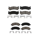 Front Rear Ceramic Brake Pads Kit For 2003-2005 Chevrolet Express 2500 GMC Savana KCX-100357
