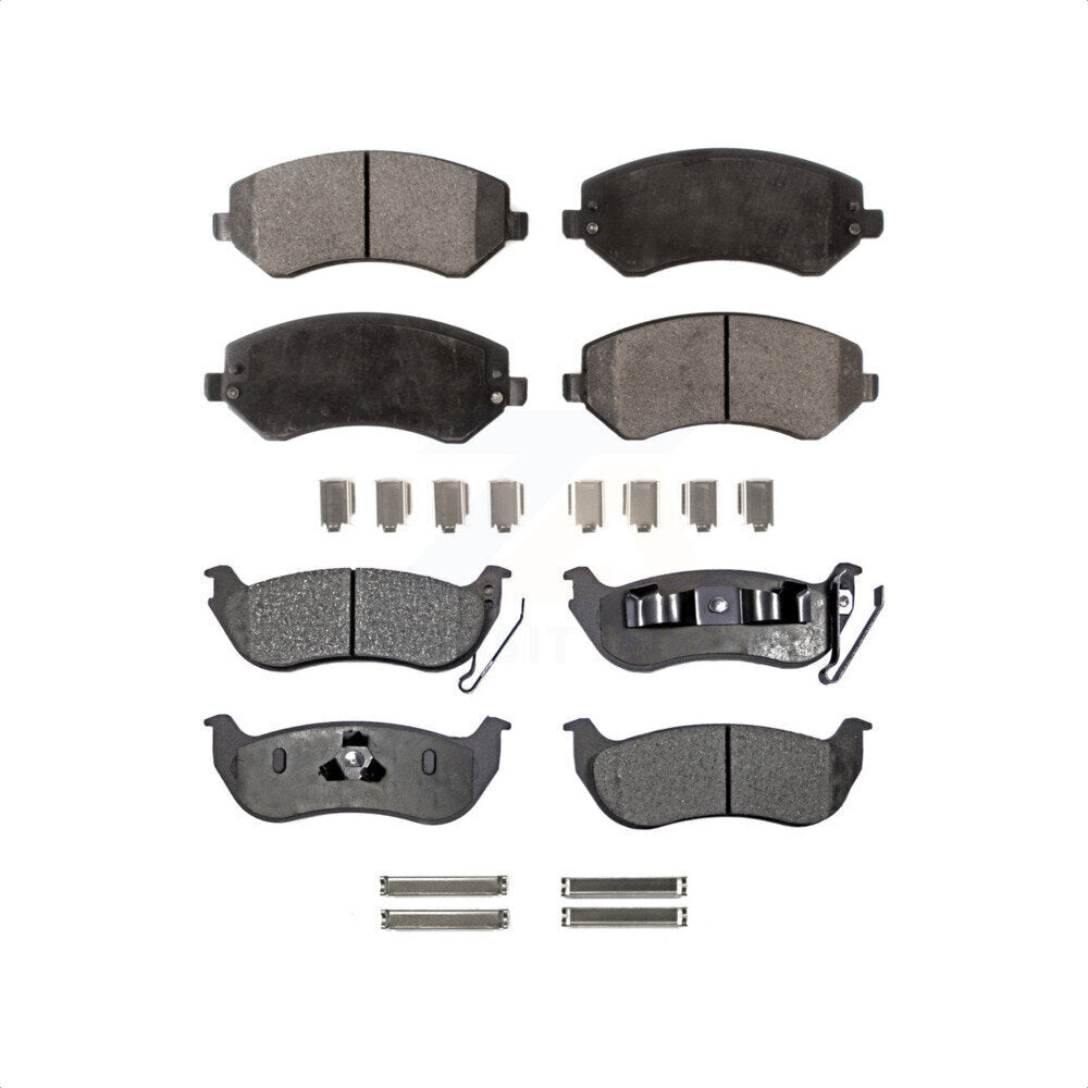 Front Rear Ceramic Brake Pads Kit For 2003-2007 Jeep Liberty KTC-100437