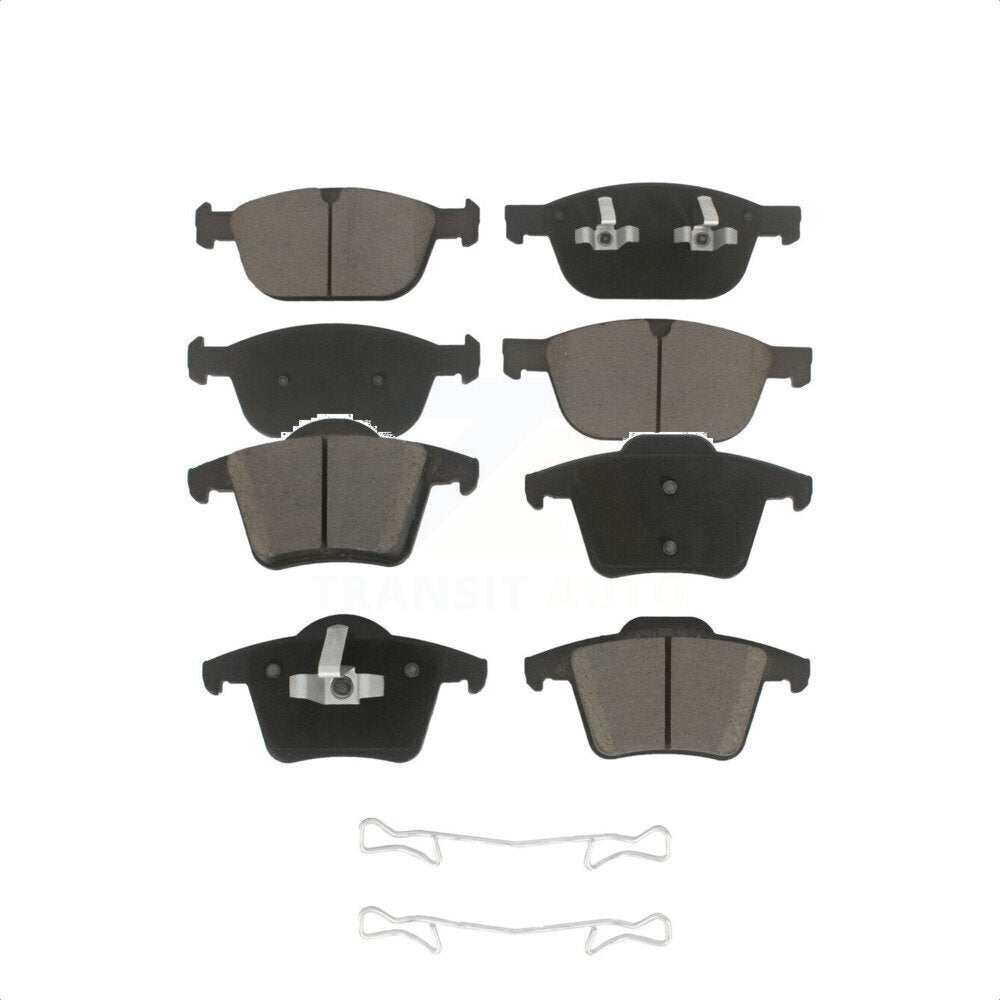 Front Rear Ceramic Brake Pads Kit For 2003-2014 Volvo XC90 With 328mm Diameter Rotor KCX-100214