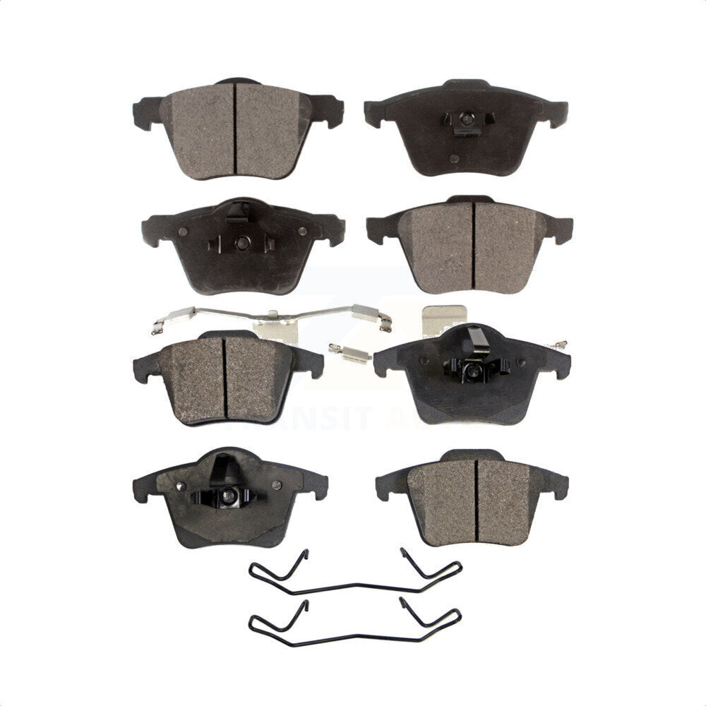 Front Rear Ceramic Brake Pads Kit For 2003-2014 Volvo XC90 With 336mm Diameter Rotor KTC-100013