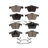 Front Rear Ceramic Brake Pads Kit For 2003-2014 Volvo XC90 With 336mm Diameter Rotor KTC-100013