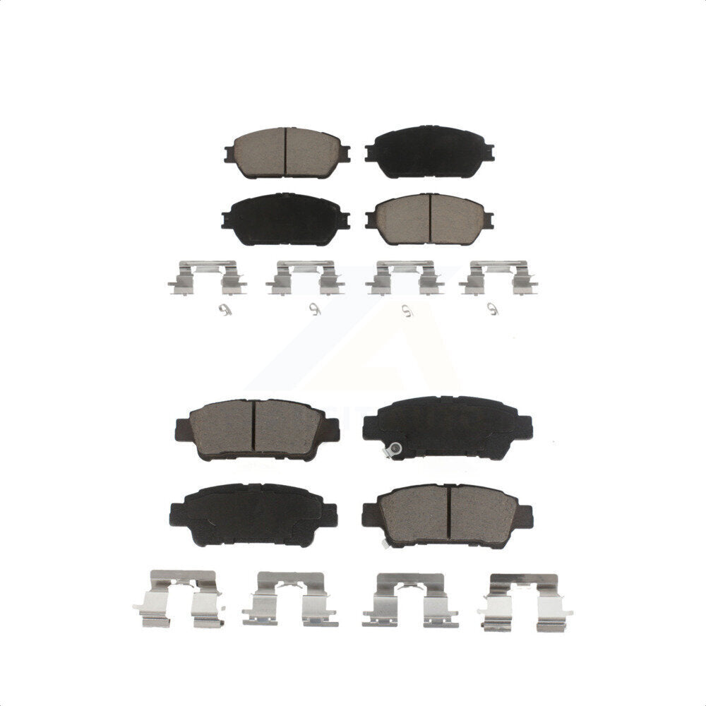 Front Rear Ceramic Brake Pads Kit For 2004-2010 Toyota Sienna KCX-100499