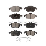 Front Rear Ceramic Brake Pads Kit For 2004-2011 Saab 9-3 With 285mm Diameter Rotor or 302mm KTC-100506