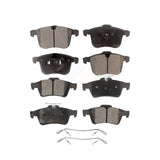 Front Rear Ceramic Brake Pads Kit For 2004-2011 Saab 9-3 With 314mm Diameter Rotor KTC-100113