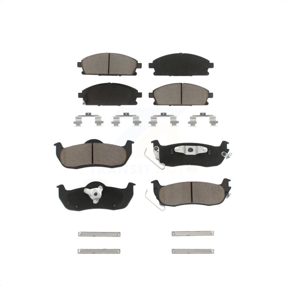 Front Rear Ceramic Brake Pads Kit For 2004 Nissan Pathfinder KCX-100200