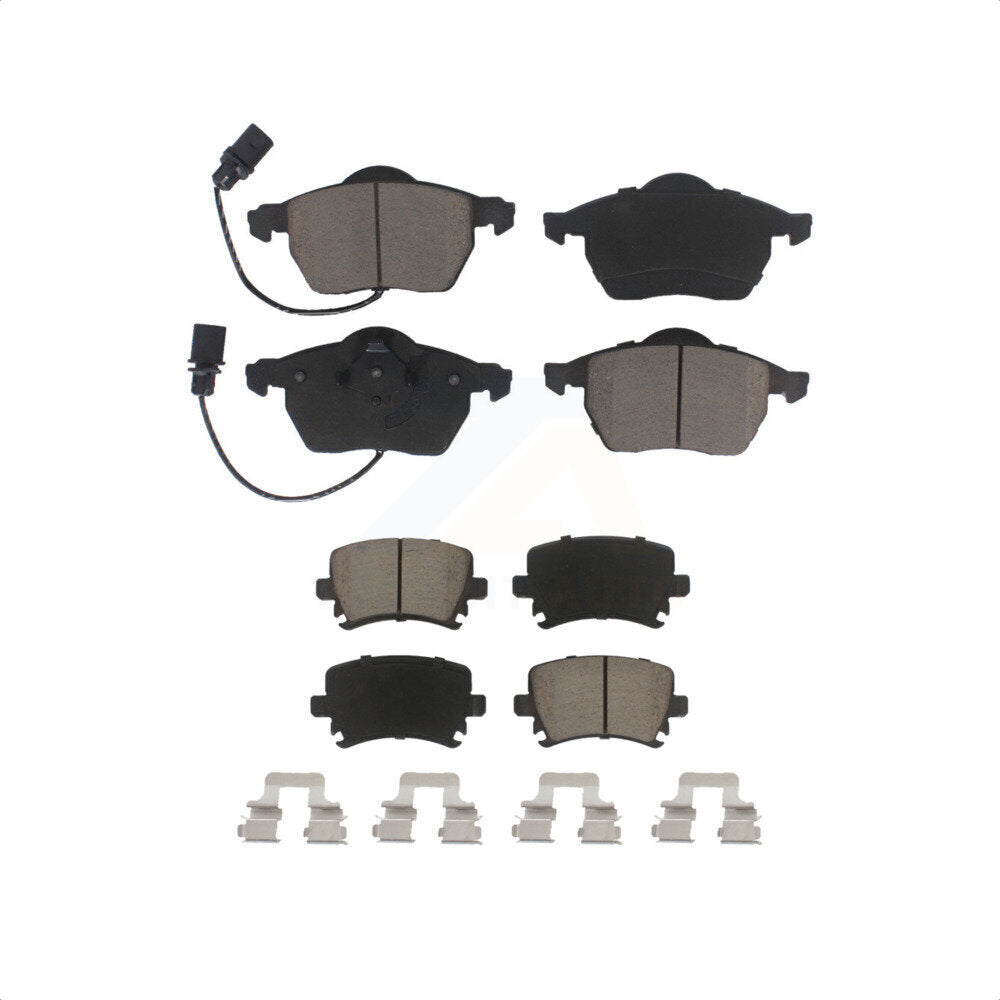Front Rear Ceramic Brake Pads Kit For 2005-2006 Audi A4 Quattro With 288mm Diameter Rotor KCX-100279