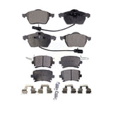 Front Rear Ceramic Brake Pads Kit For 2005-2006 Audi A4 Quattro With 288mm Diameter Rotor KTC-100423