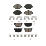 Front Rear Ceramic Brake Pads Kit For 2005-2010 Scion tC KCX-100401