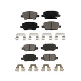 Front Rear Ceramic Brake Pads Kit For 2006-2011 Mercedes-Benz B200 KCX-100438