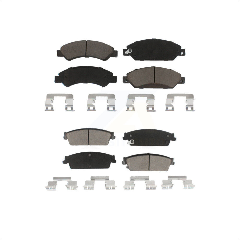 Front Rear Ceramic Brake Pads Kit For 2007-2007 Chevrolet Tahoe GMC Suburban 1500 Yukon Cadillac Avalanche XL Escalade ESV EXT KCX-100369