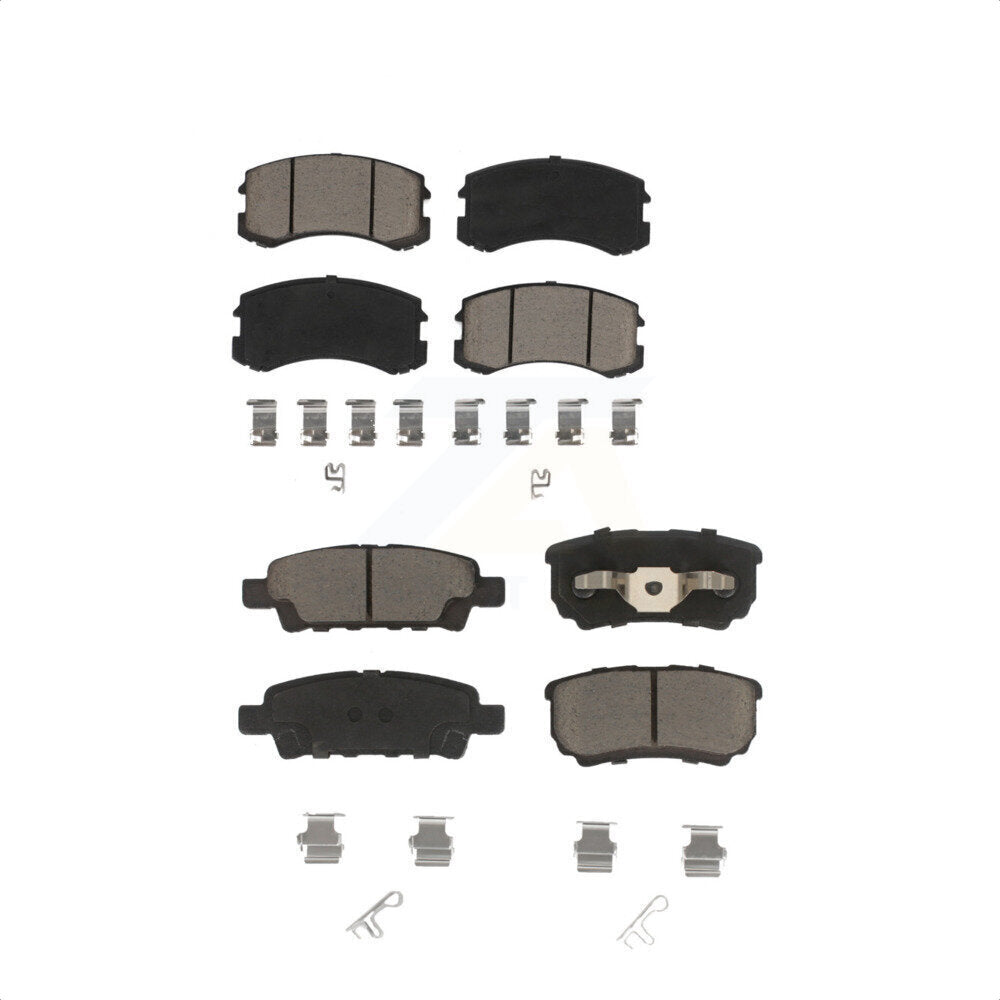 Front Rear Ceramic Brake Pads Kit For 2007 Mitsubishi Lancer KCX-100466