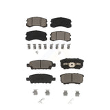 Front Rear Ceramic Brake Pads Kit For 2007 Mitsubishi Lancer KCX-100466