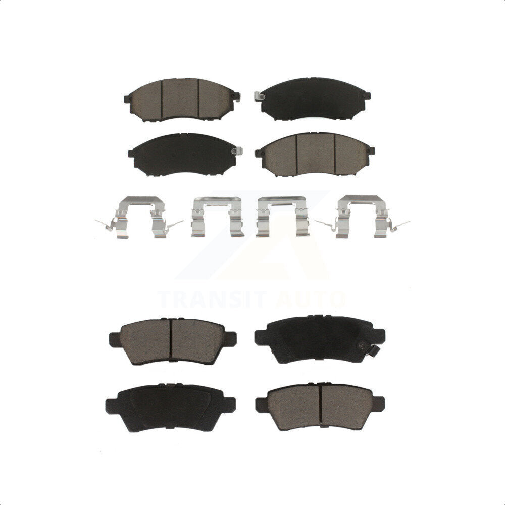Front Rear Ceramic Brake Pads Kit For 2008-2012 Nissan Pathfinder 5.6L KCX-100283