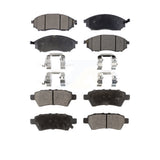 Front Rear Ceramic Brake Pads Kit For 2008-2012 Nissan Pathfinder 5.6L KTC-100452