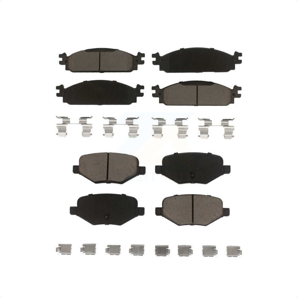 Front Rear Ceramic Brake Pads Kit For 2009-2010 Lincoln MKS KCX-100504