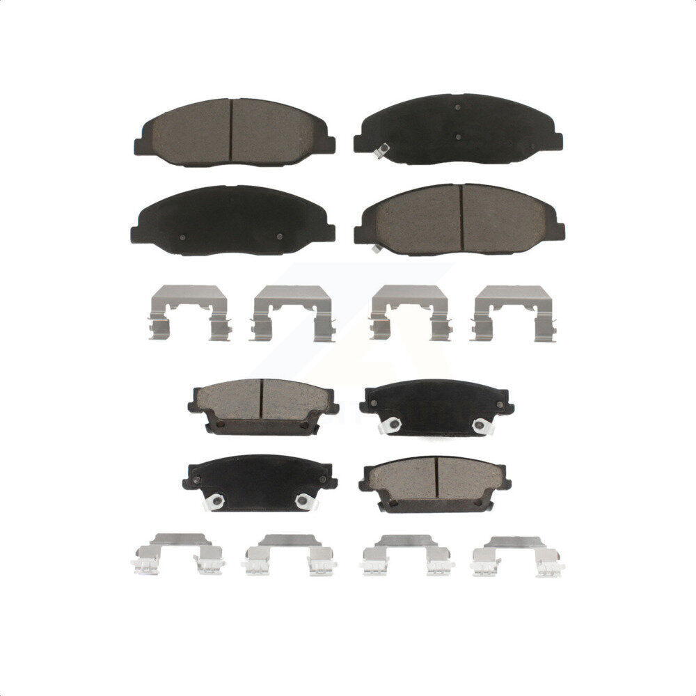 Front Rear Ceramic Brake Pads Kit For 2009-2011 Cadillac STS With Performance Brakes KCX-100490