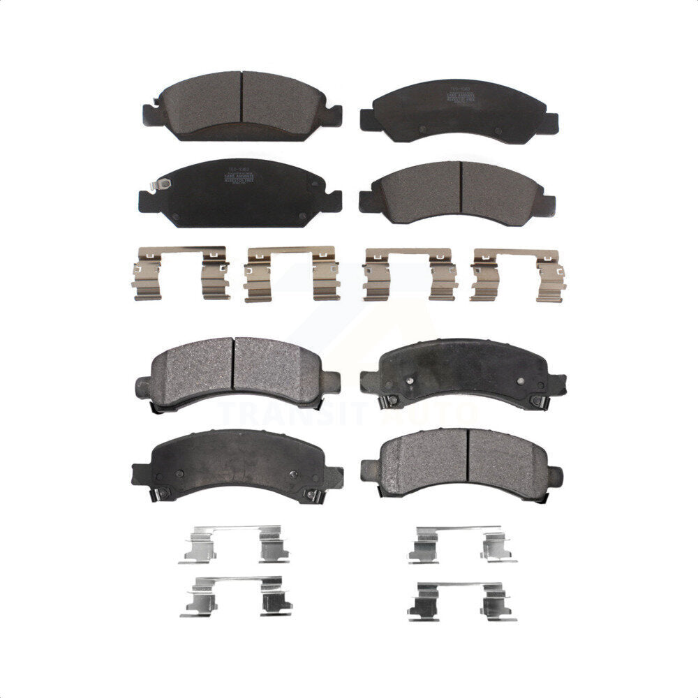 Front Rear Ceramic Brake Pads Kit For 2009-2014 Chevrolet Express 1500 GMC Savana KTC-100163