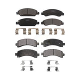 Front Rear Ceramic Brake Pads Kit For 2009-2014 Chevrolet Express 1500 GMC Savana KTC-100163