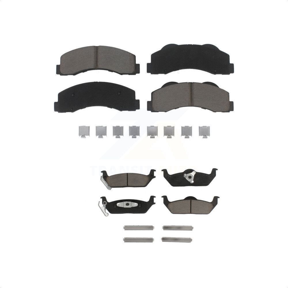 Front Rear Ceramic Brake Pads Kit For 2010-2011 Ford F-150 KCX-100459