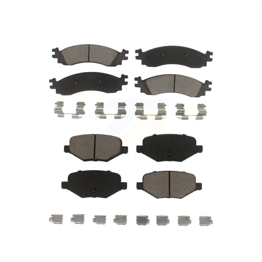 Front Rear Ceramic Brake Pads Kit For 2010-2012 Ford Taurus SHO KCX-100002