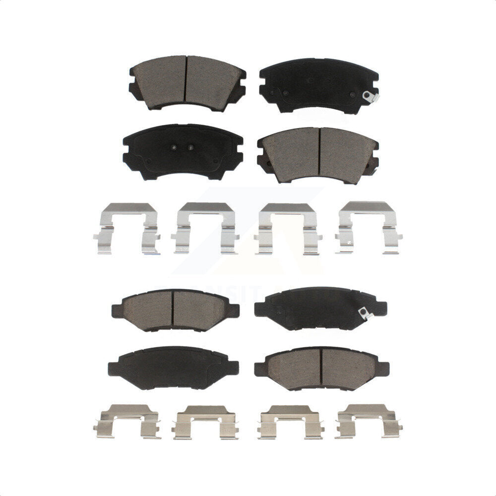 Front Rear Ceramic Brake Pads Kit For 2010-2015 Chevrolet Camaro LT LS KCX-100299