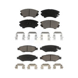 Front Rear Ceramic Brake Pads Kit For 2010-2015 Chevrolet Camaro LT LS KCX-100299