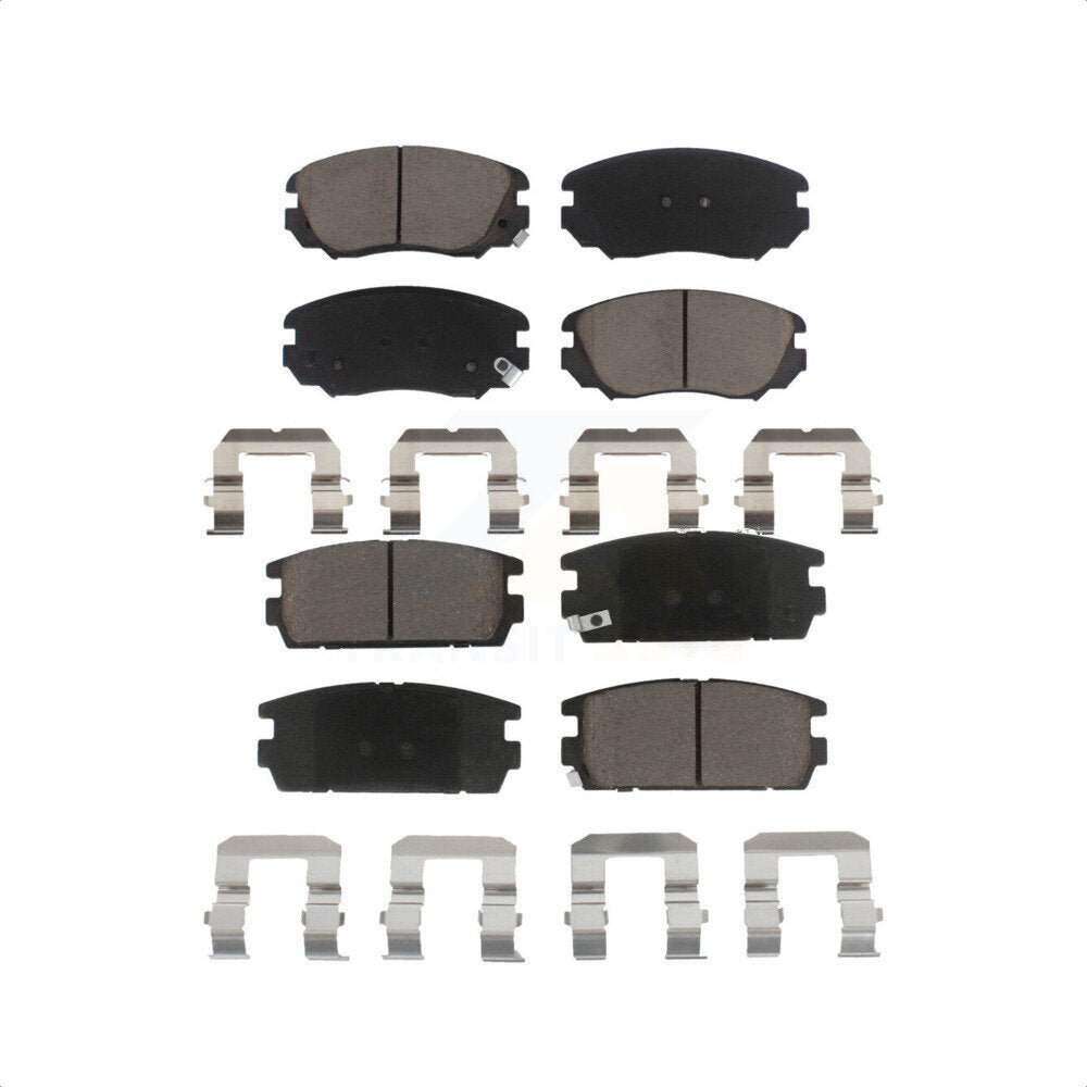 Front Rear Ceramic Brake Pads Kit For 2010-2017 Chevrolet Equinox GMC Terrain KCX-100331