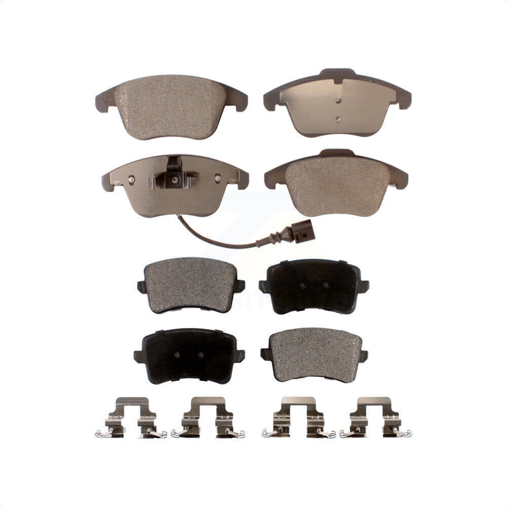 Front Rear Ceramic Brake Pads Kit For 2010 Audi A5 With 314mm Diameter Rotor KTC-100748