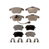 Front Rear Ceramic Brake Pads Kit For 2010 Audi A5 With 314mm Diameter Rotor KTC-100748